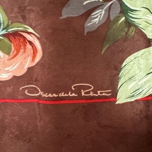 Oscar de la Renta silk floral scarf.